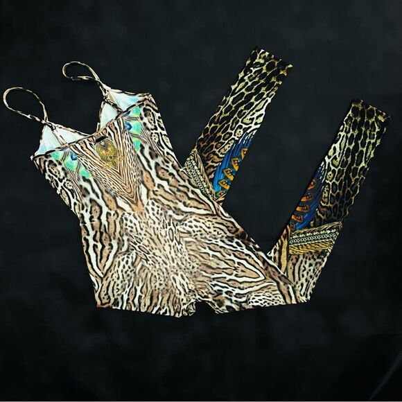 Camilla Catsuit Warrior Wanderlust Animal Print Sleeveless Wore 1X One-Piece XS - Picture 3 of 16